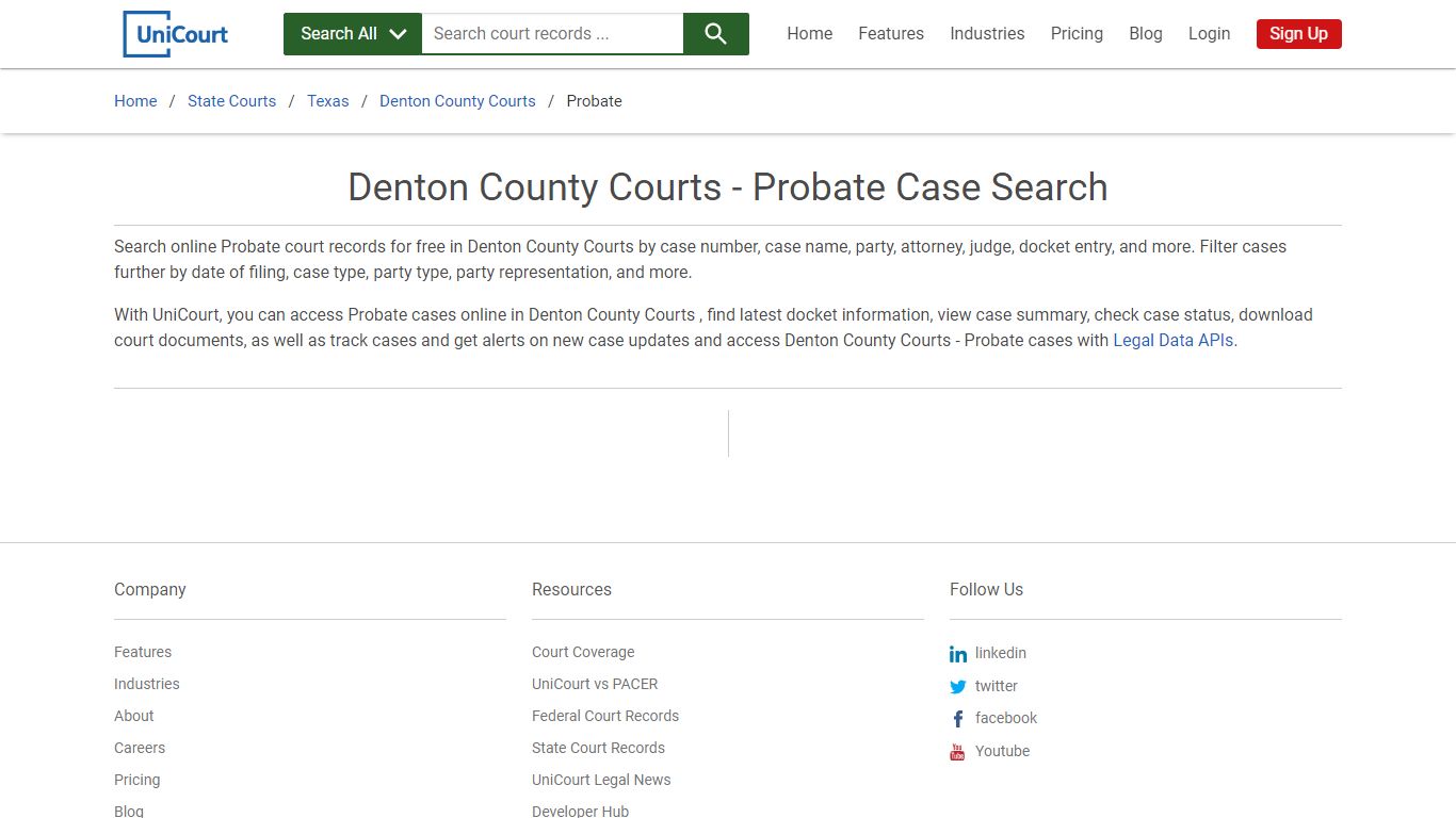 Probate Case Search - Denton County Courts, Texas